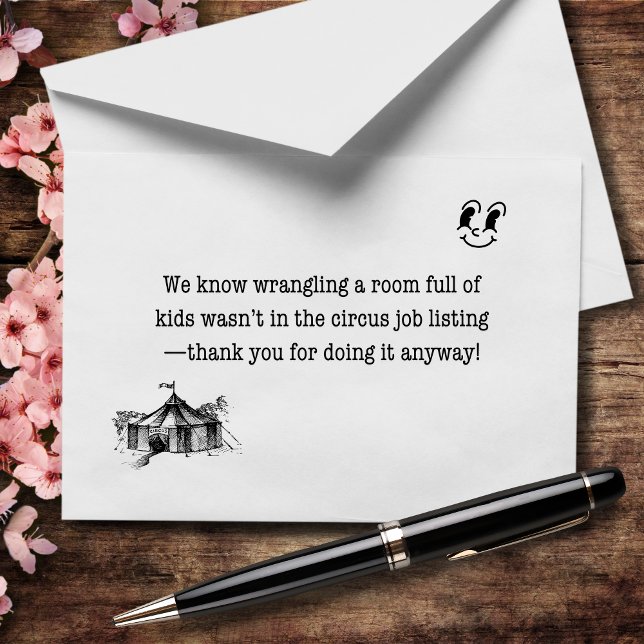 Cartão De Agradecimento Sobrevivendo ao Circo da Sala de Aula (Criador carregado)