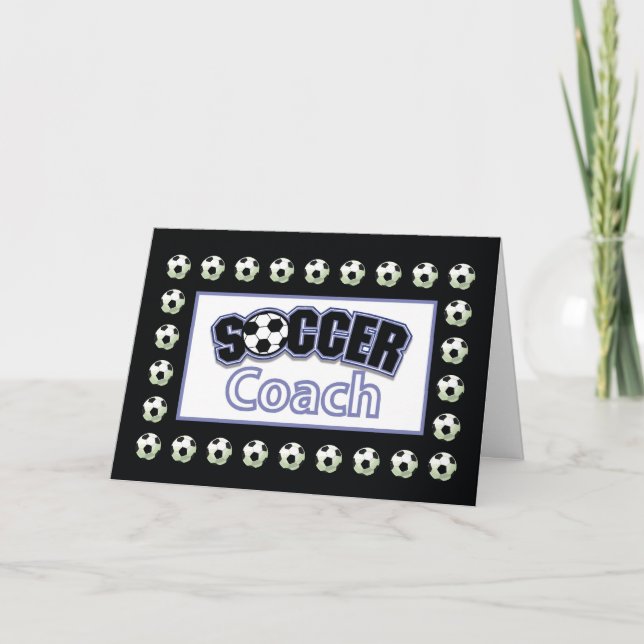 Cartão De Agradecimento Soccer Coach Thank You (Frente)