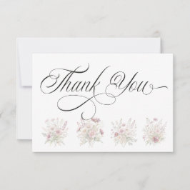 Cartão De Agradecimento Soft Blooms Spring Floral Thank You Card