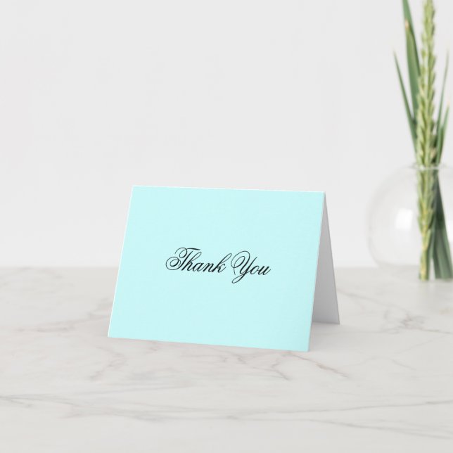 Cartão De Agradecimento Soft Blue Thank You Card (Frente)