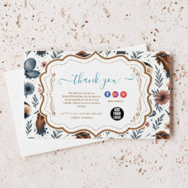 Cartão De Agradecimento Soft Floral Lash Artist Beauty Studio