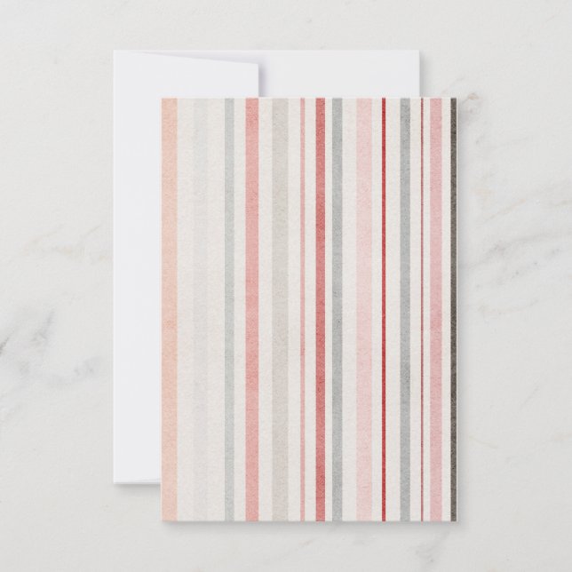 Cartão De Agradecimento Soft Neutral Stripes Minimal Thank You Card (Frente)