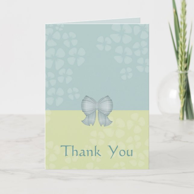 Cartão De Agradecimento Soft Shades Bow Thank-You Card: Customize (Frente)