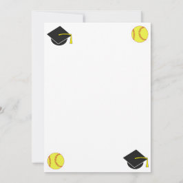 Cartão De Agradecimento Softball de Graduação