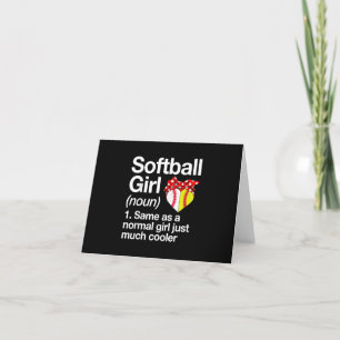 Cartão De Agradecimento Softball Girl Definition Sassassy Sports