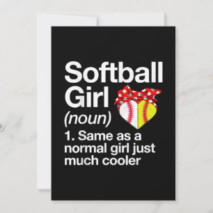 Cartão De Agradecimento Softball Girl Definition Sassassy Sports