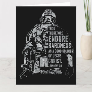 Cartão De Agradecimento Soldado de Jesus Cristo - Exército Cristão da Fé