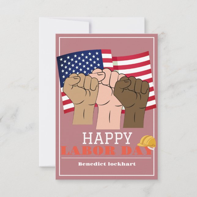 Cartão De Agradecimento Solidariedade Trabalhadora Unity Labour Day com ba (Frente)