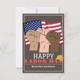 Cartão De Agradecimento Solidariedade Trabalhadora Unity Labour Day com ba