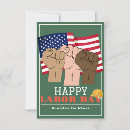 Cartão De Agradecimento Solidariedade Trabalhadora Unity Labour Day com ba