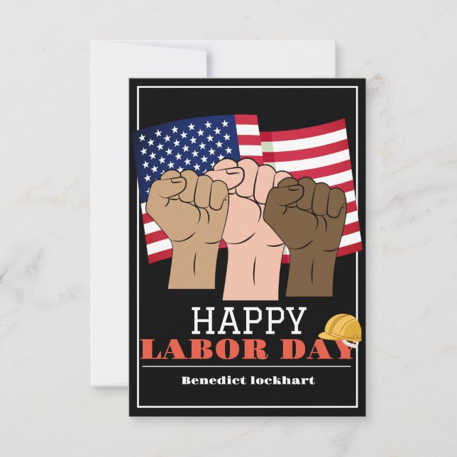 Cartão De Agradecimento Solidariedade Trabalhadora Unity Labour Day com ba (Frente)