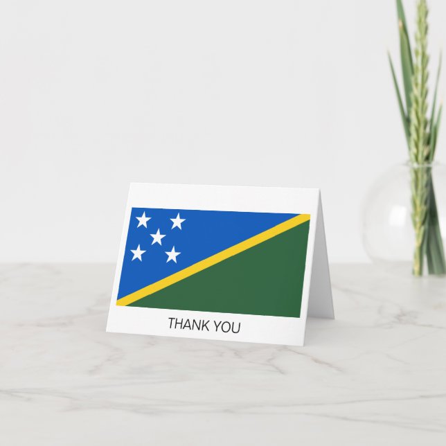 Cartão De Agradecimento Solomon Islands Flag (Frente)