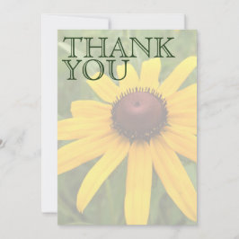 Cartão De Agradecimento Solteiro Floral Rudbeckia Foto Personalizada