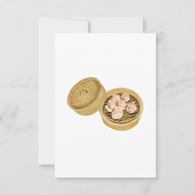 Cartão De Agradecimento Soma de Escada| Shumai| 烧 麦 (Frente)