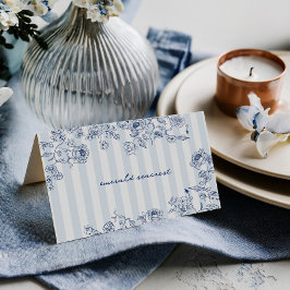 Cartão De Agradecimento Something Blue Place Card Bridal Shower Name Tent