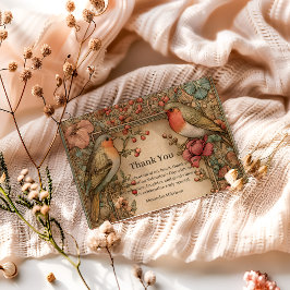 Cartão De Agradecimento Songbirds & Roses Valentine Party