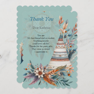 Cartão De Agradecimento Sonhadores em tema boêmico