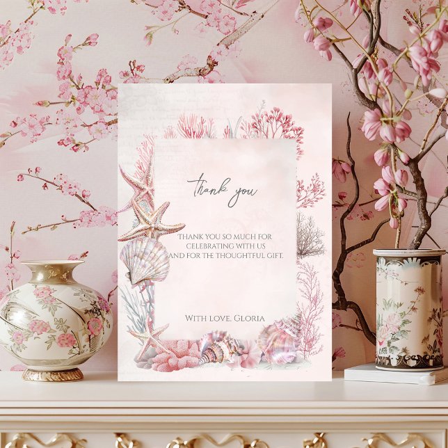 Cartão De Agradecimento Sonho sob o Chá de fraldas do mar (Criador carregado)