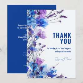 Cartão De Agradecimento 💍 Sonhos Adoráveis de Cornflower