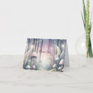 Cartão De Agradecimento Sonhos de Lanternlight Casamento de Floresta Encan