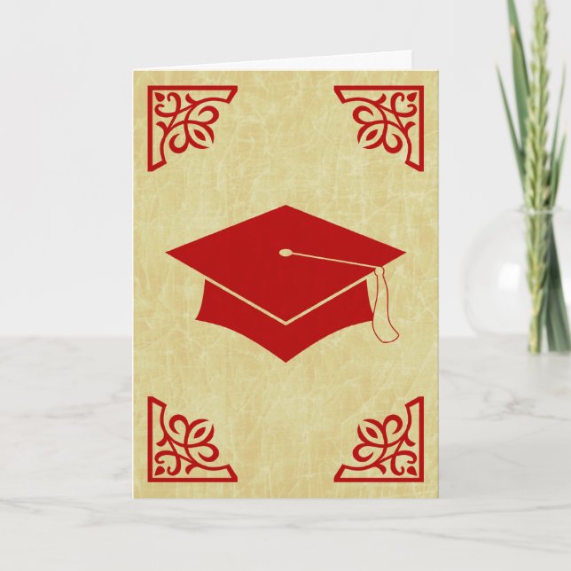Cartão De Agradecimento sophisticated graduation cap (Frente)