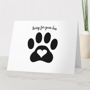 Cartão De Agradecimento Sorry for your loss