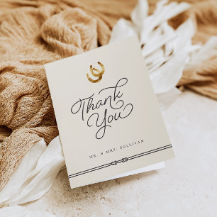 Cartão De Agradecimento Sorte no Amor   Casamento de ferraduras russas