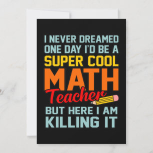 Cartão De Agradecimento Sou Professora De Matemática, Estudante De Matem