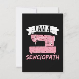 Cartão De Agradecimento Sou um Sewciopath Sewing Quilting