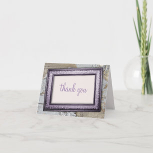 Cartão De Agradecimento Southern Country Purple Rustic Thank You Cards