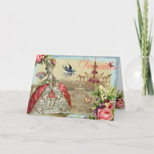 Cartão De Agradecimento Souvenirs de Versailles Obrigado