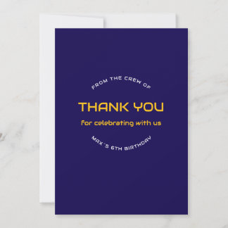 Cartão De Agradecimento  Space Explorer Astronaut Birthday Thank You Card 