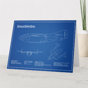 Cartão De Agradecimento SpaceShipOne - Planos de desenho de plano de avião