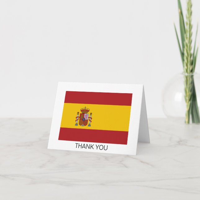 Cartão De Agradecimento Spain Flag (Frente)