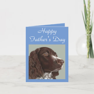 Cartão De Agradecimento Spaniel Father's Day Card