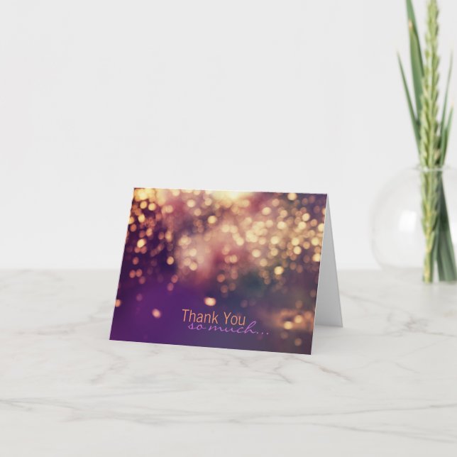 Cartão De Agradecimento Sparkles Thank You Card (Frente)