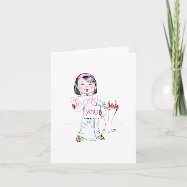 Cartão De Agradecimento Spa'thday Party Thank You note (Frente)