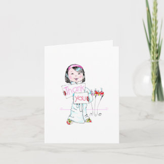 Cartão De Agradecimento Spa'thday Party Thank You note