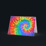 Cartão De Agradecimento Spiral Rainbow Tie Dye 21st Happy Birthday Card<br><div class="desc">"Spiral Rainbow Tie Dye" 21st Happy Birthday Card by Groovy Shop.

This colorful spiral rainbow tie dye design is so groovy! Perfect for a groovy birthday,  but it's easily customizable for any age and any occasion.</div>