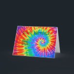 Cartão De Agradecimento Spiral Rainbow Tie Dye 21st Happy Birthday Card<br><div class="desc">"Spiral Rainbow Tie Dye" 21st Happy Birthday Card by Groovy Shop.

This colorful spiral rainbow tie dye design is so groovy! Perfect for a groovy birthday,  but it's easily customizable for any age and any occasion.</div>