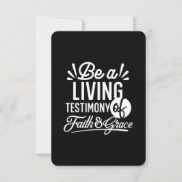 Cartão De Agradecimento Spiritual Living Testimony Faith and Grace Quote