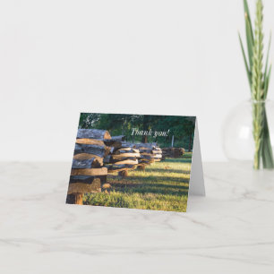 Cartão De Agradecimento Split Rail Fence Thank You Card