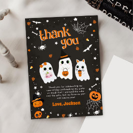 Cartão De Agradecimento Spooktacular do Aniversário Ghost Cute