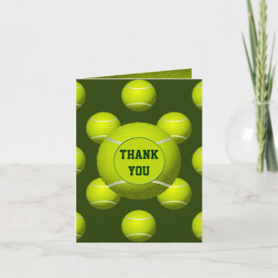Cartão De Agradecimento Sports Party Tennis theme Personalized Thank You