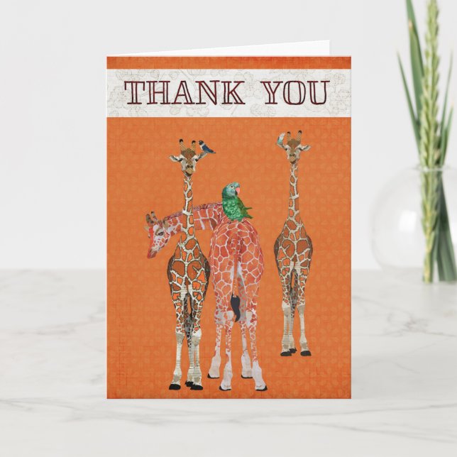 Cartão De Agradecimento SPOTS & FEATHERS THANK YOU Card (Frente)