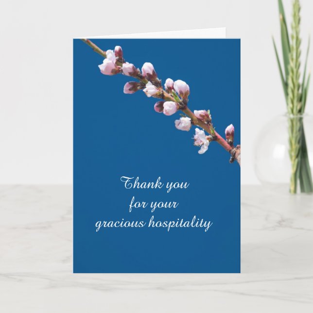 Cartão De Agradecimento Spring Blossoms Template Hospitality Card (Frente)