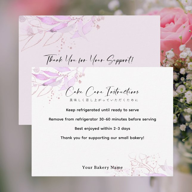 Cartão De Agradecimento Spring Botanical Farmers Market Cake Care (Criador carregado)