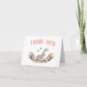 Cartão De Agradecimento Spring Bunny Rabbit Thank You Note Card
