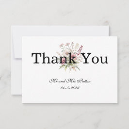 Cartão De Agradecimento Spring Floral Thank You card