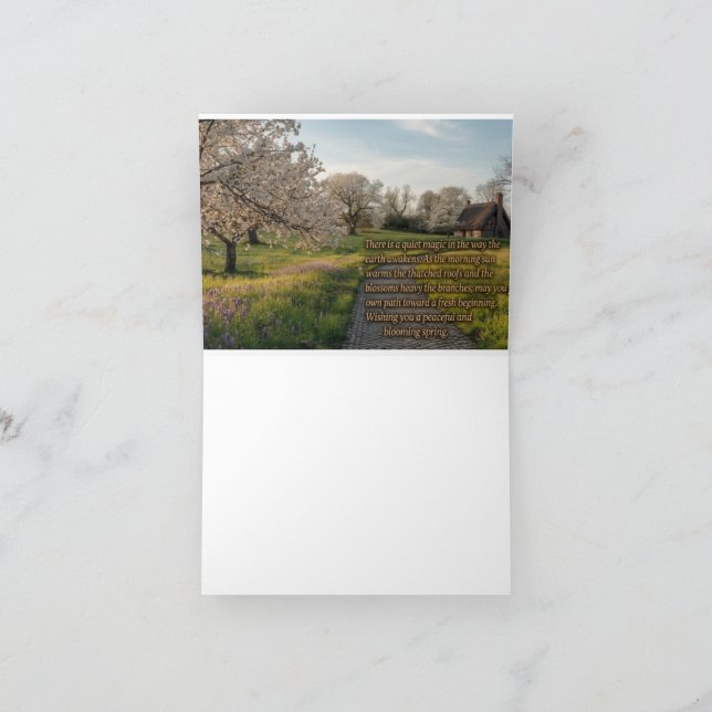 Cartão De Agradecimento Spring Greetings (Interior)